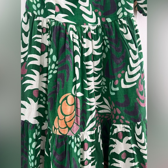 Oliphant One Shoulder Maxi Dress M Green - Picture 4 of 4